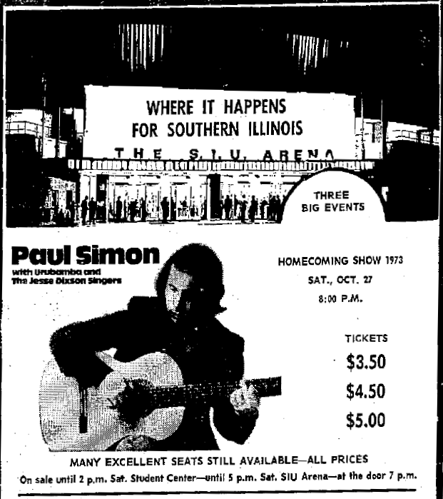 Paul Simon 27 oct 1973 Announcement