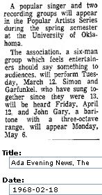 S&G Oklahoma April 12 1968