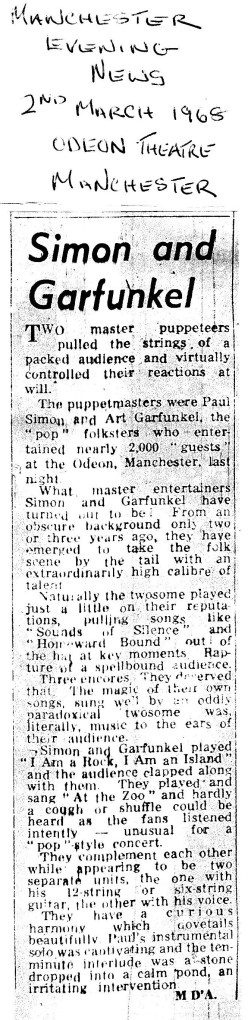 19680302 S&G Manchester Odeon review