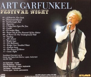 Art Garfunkle Festival Night Back