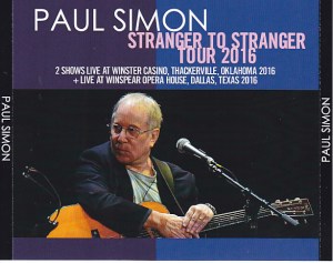 PAul Simon Stranger to stranger tour 2016 Front